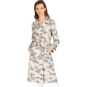 INC International Concepts Toile Print Trench Coat L